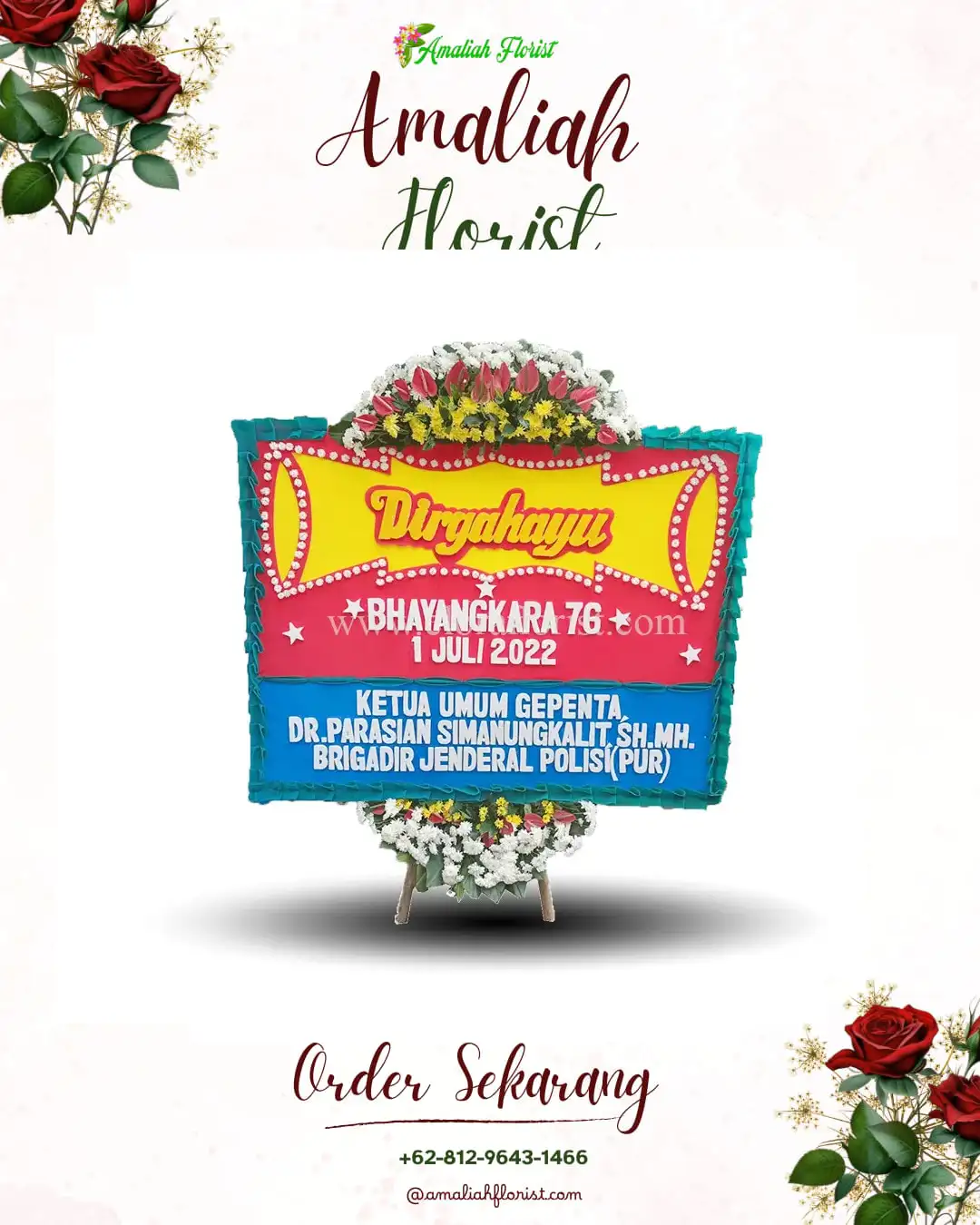 Papan Bunga HUT Ulang Tahun Tanjangrono